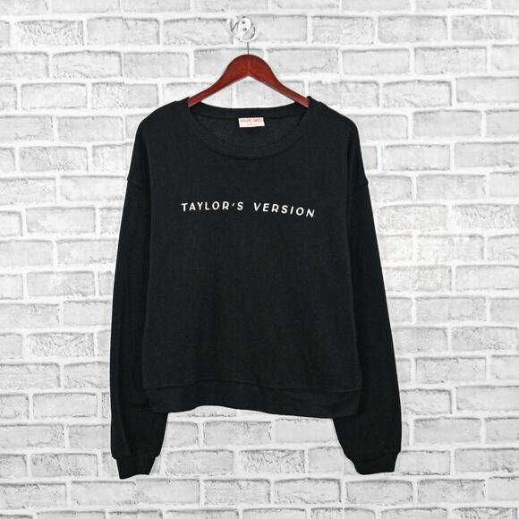 Taylor Swift Women's Taylor's Version Sweatshirt in Black Fleece Size Large - Picture 2 of 9